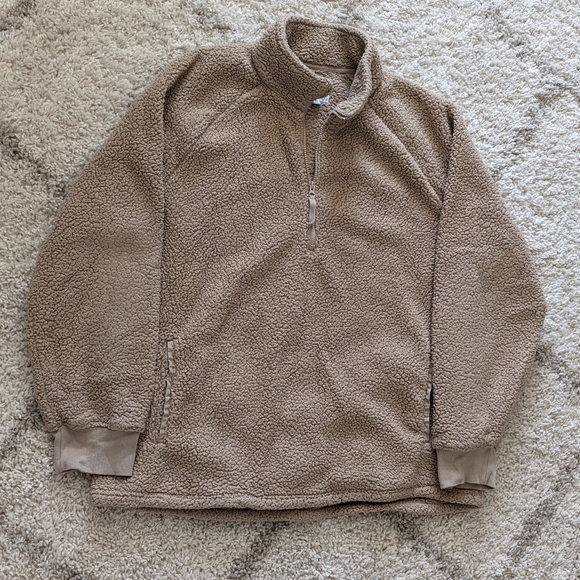 Goodfellow & Co Tan Sherpa Quarter-Zip - XXL - Picture 2 of 4